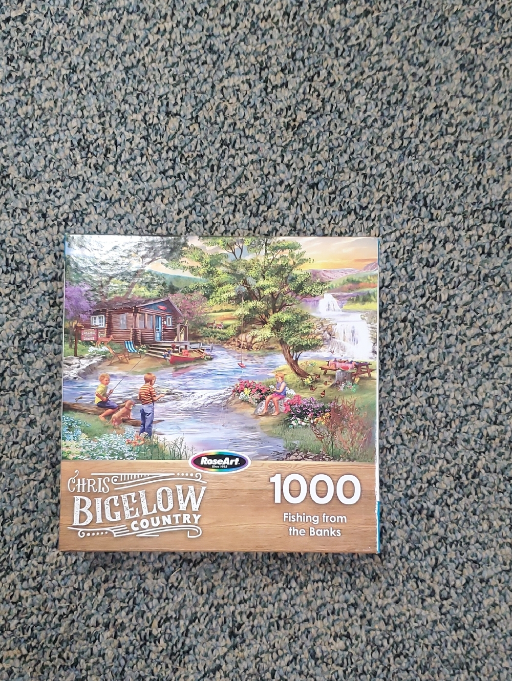 Chris Bigelow Country 1000-Piece Puzzle - Fishing from the Banks (Multicolor)
